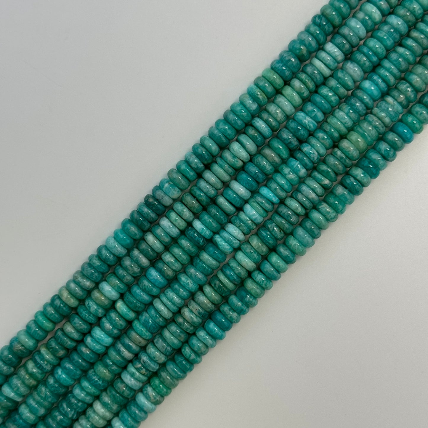 Brazilian Amazonite AAAA Rondelle Gemstone Beads image 2
