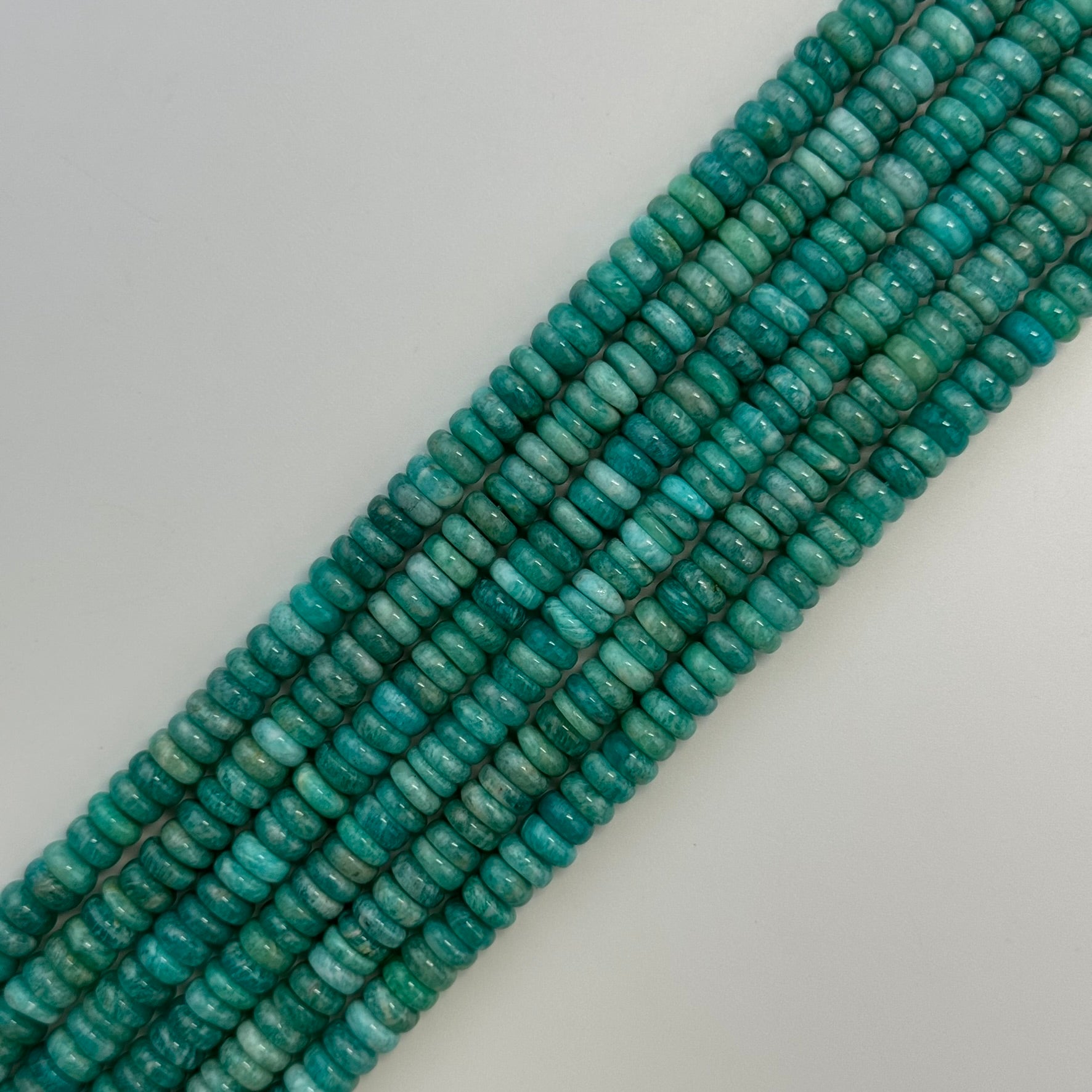 Brazilian Amazonite AAAA Rondelle Gemstone Beads image 2