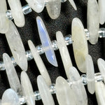 Rainbow Moonstone Polished Blade Beads image 5