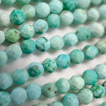 Peruvian Turquoise Faceted Round Beads image 5