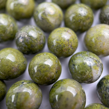 Epidote Polished Round Beads image 4