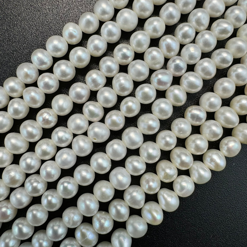 White Pink and Peach Pearl Beads