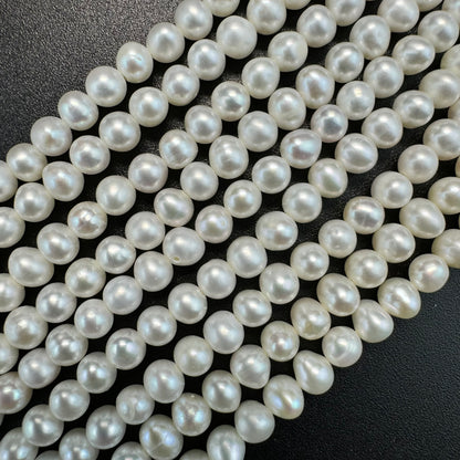 White, Pink and Peach Pearl  5x4.5mm and 4.5x4mm image 0