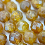 Dark Yellow Apatite Faceted Round Beads image 1