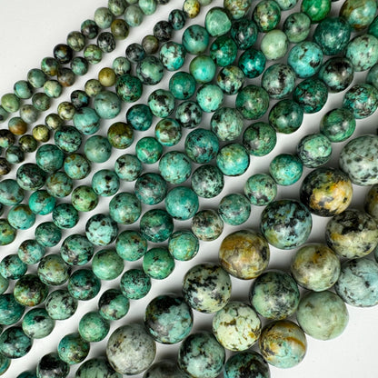 African Turquoise (Jasper) Polished Round Beads image 0