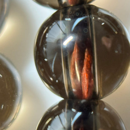 Smoky Quartz Polished  Round Beads image 2
