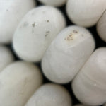 White Lace Agate Chalcedony Frosted Rondelle Beads image 3