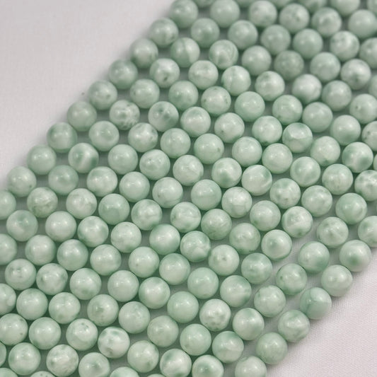 Green Angelite Polished Round Beads image 0