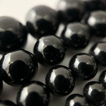 Black Onyx Polished  Round Beads image 2