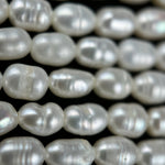 White and Pink Pearl  5.5x3.5mm image 2