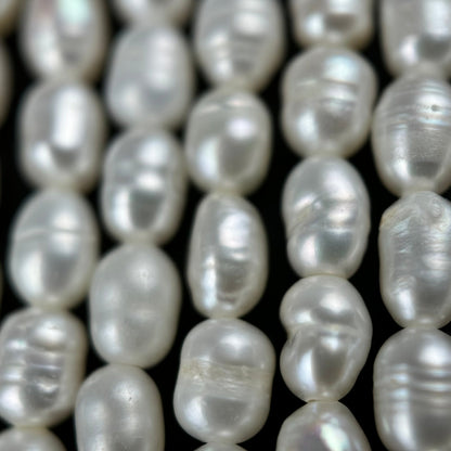 White and Pink Pearl  5.5x3.5mm image 2