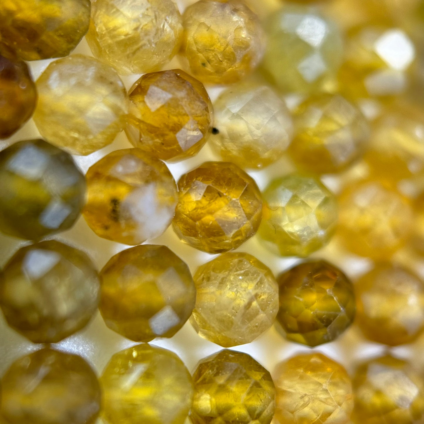 Yellow Tourmaline Faceted Round Beads (3.5mm) image 5