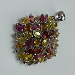 Multicolor Sapphire & Ruby Pendant in 925 Sterling Silver image 9