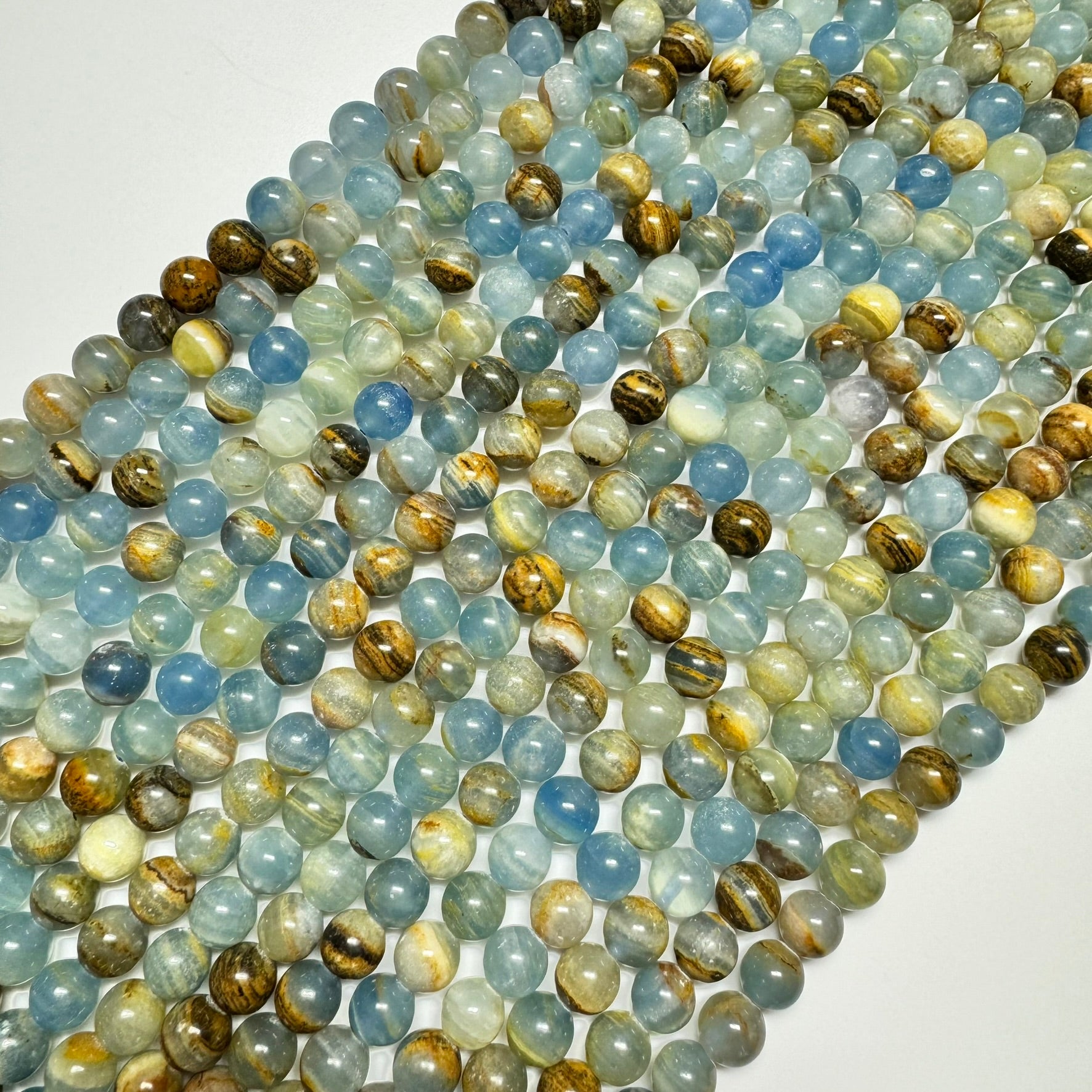 Blue Onyx Polished  Round Beads image 0