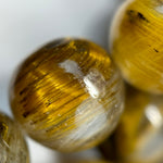 Quartz with Tiger's Eye Polished Round Beads image 3