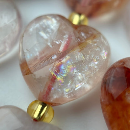Hematoid Quartz Faceted Heart Shape Beads image 6