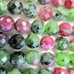 Ruby Zoisite Faceted Round Beads image 7