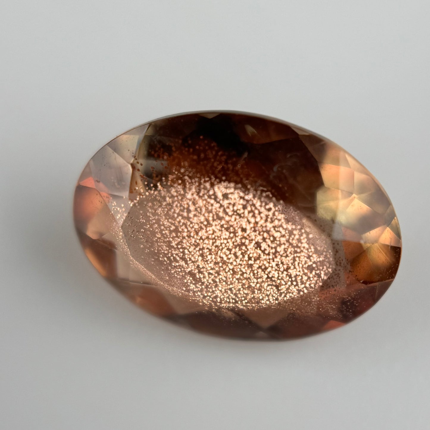 Faceted Sunstone from Oregon, US Hand Cut and Polished by Reza Piroznia image 6