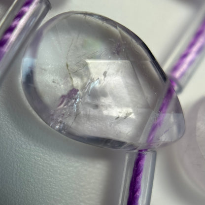 Light Amethyst Faceted Pear Shape Beads image 3