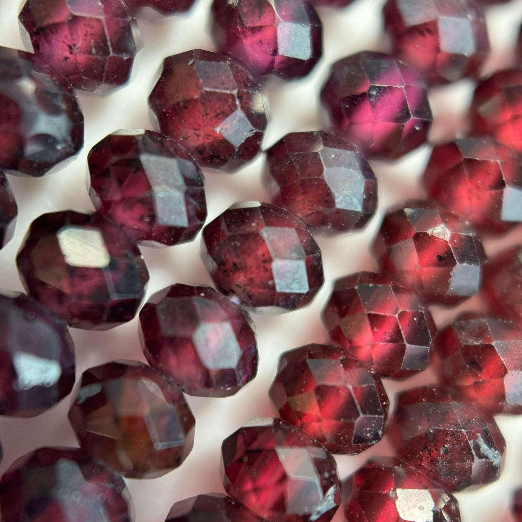 Rhodolite Garnet Faceted Rondelle Beads image 3