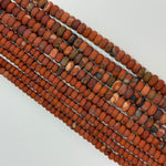 Red Jasper Frosted Rondelle Beads image 4
