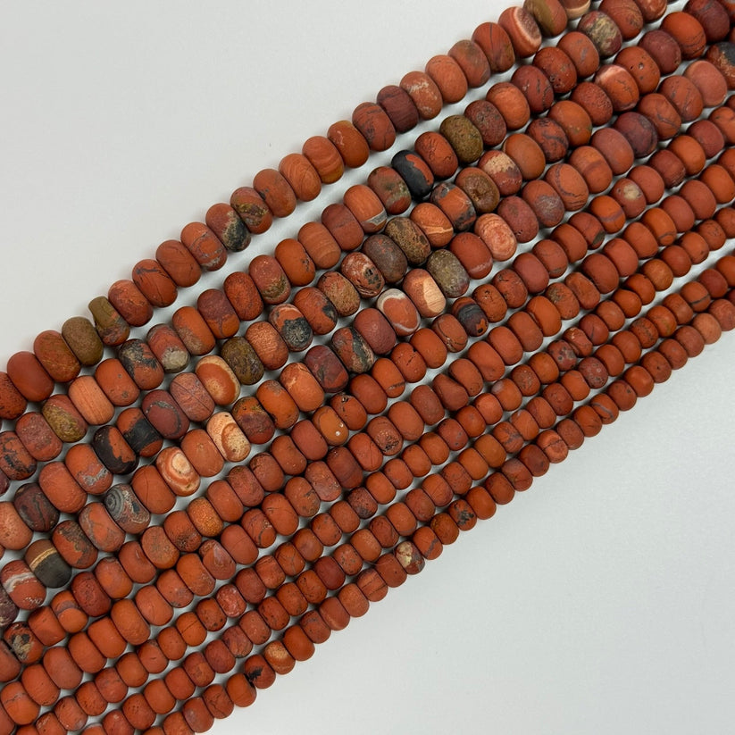 Frosted (Matte) Rondelle Stone Beads