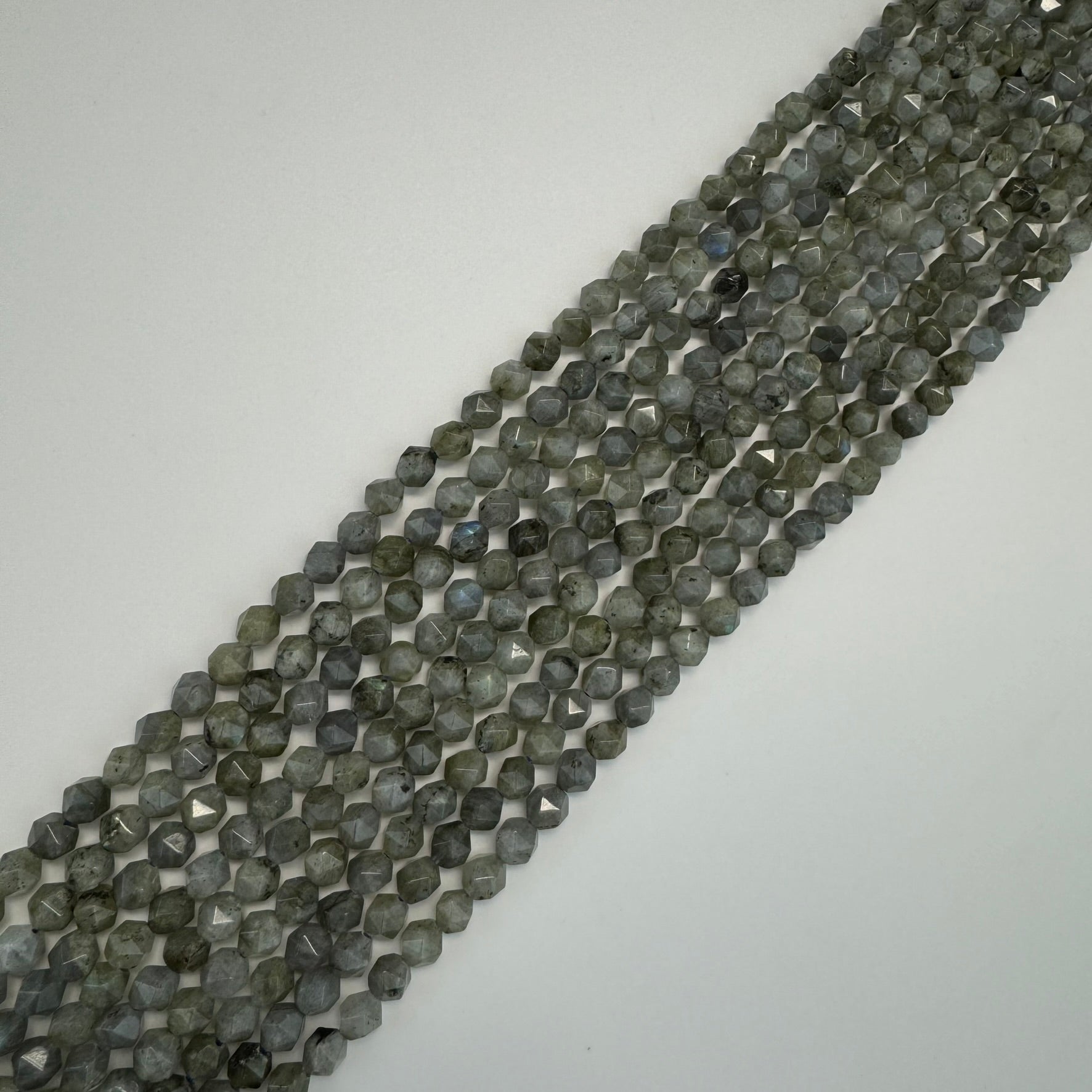 Labradorite Faceted Diamond Cut Beads image 3