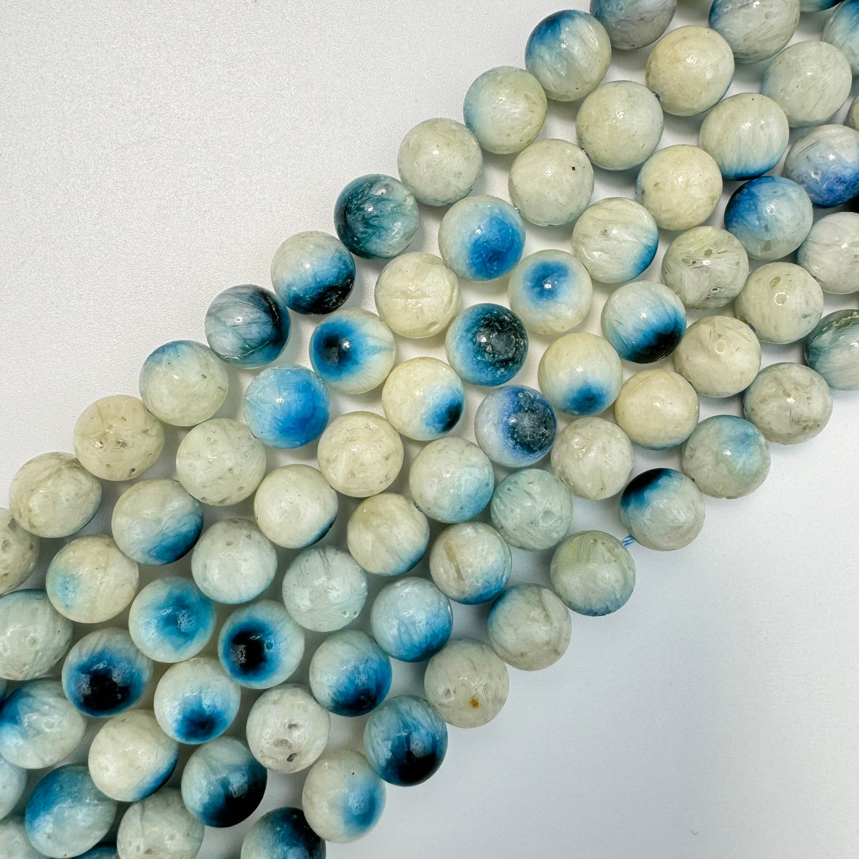 Blue Ice Glacier AA Polished Round Beads image 0