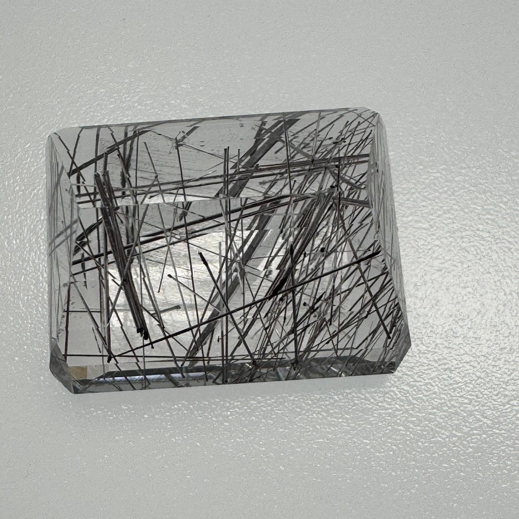 Silver Rutilated Quartz Emerald Cut (22.45 CT) image 6