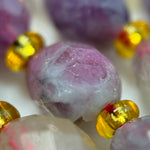 Pink Tourmaline Faceted Barrel 8 Beads image 6