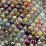Ruby Sapphire Faceted Round Beads image 2