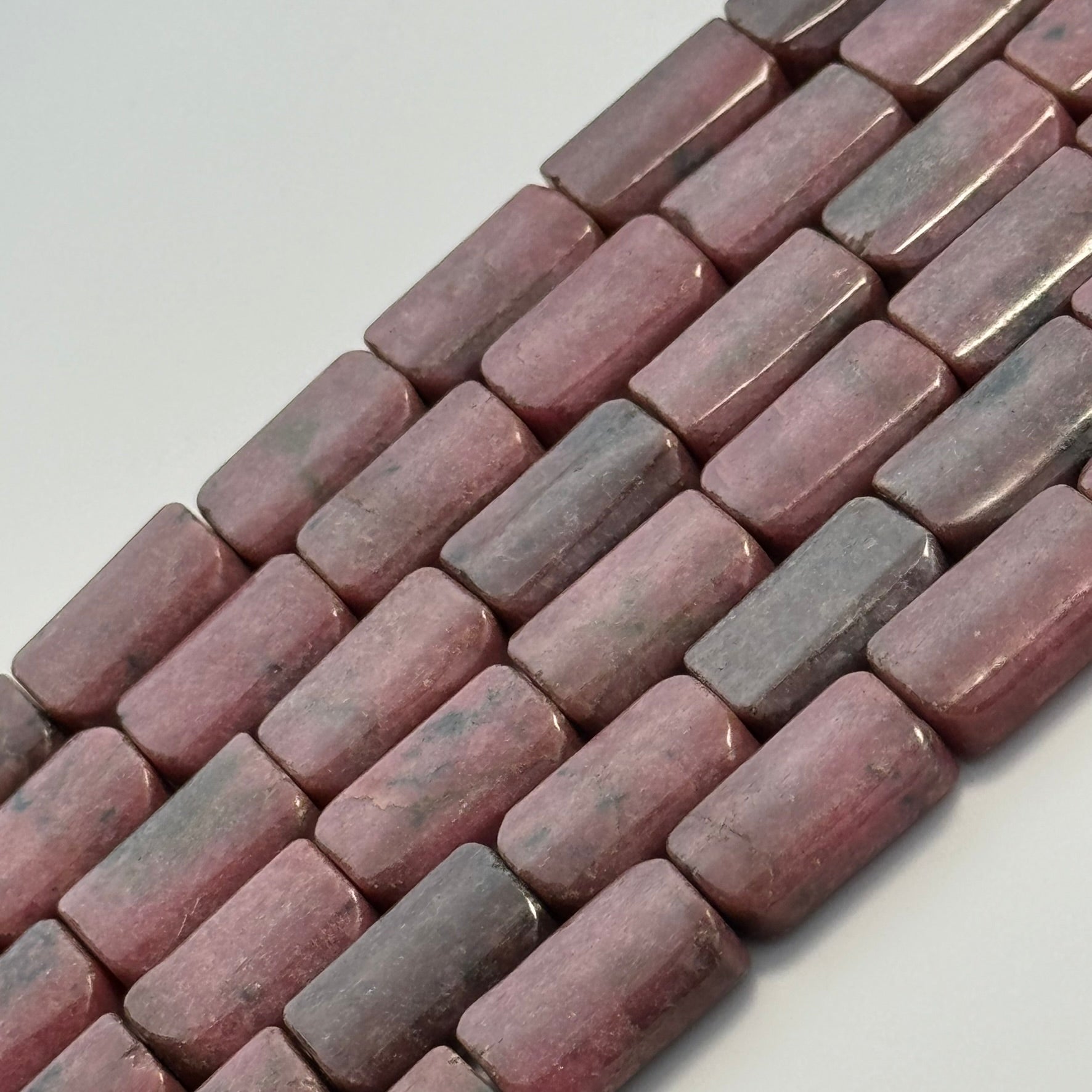 Rhodonite Flat Rectangular Beads image 5