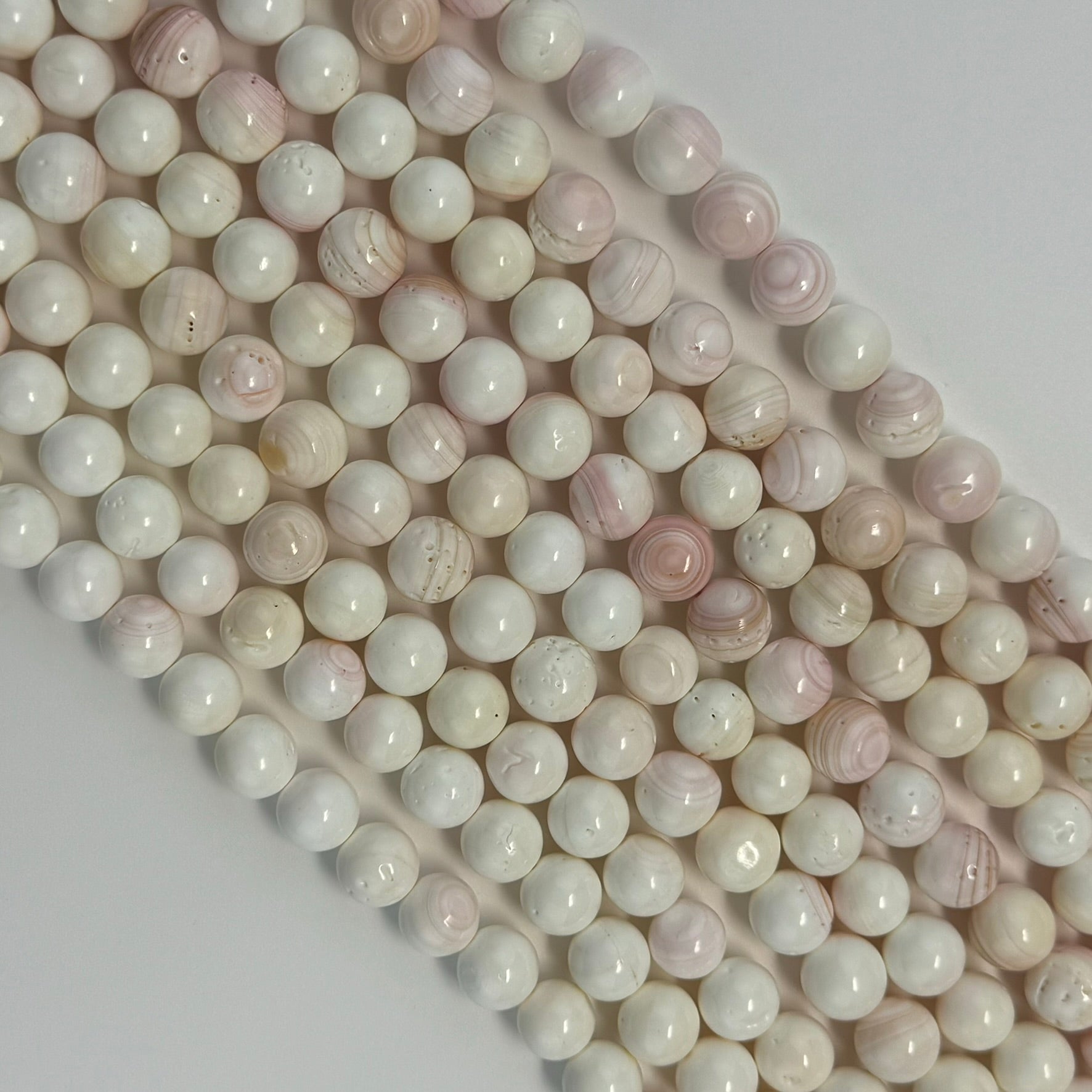 Pink Shell Polished Round Beads image 5