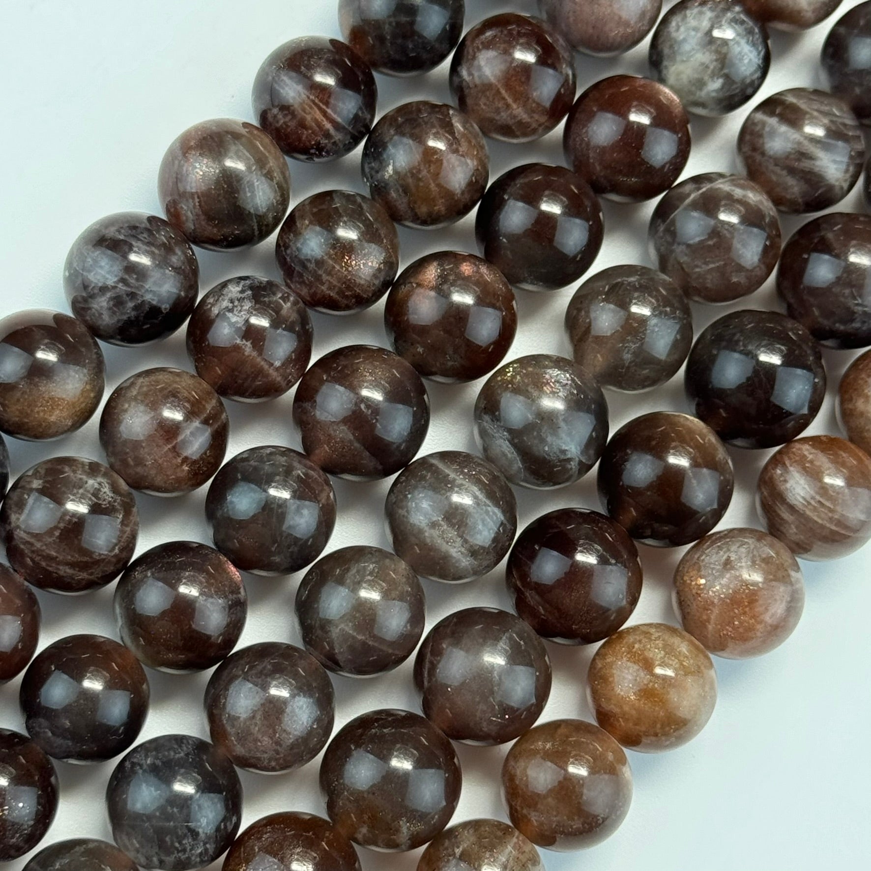 Chocolate Sunstone Polished Round Beads image 3