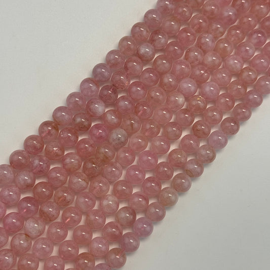 Morganite AA Polished  Round Beads image 0