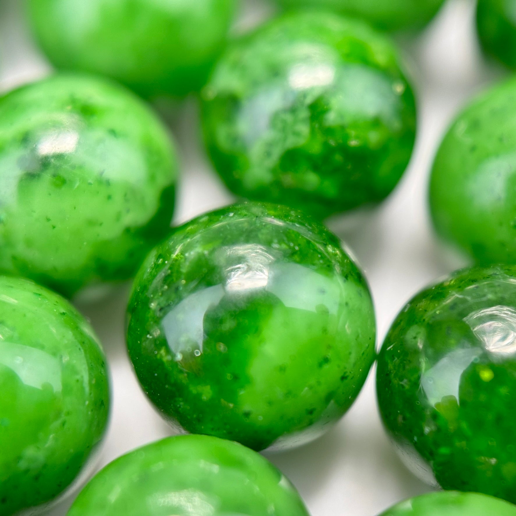 African Green Garnet Polished Round Beads image 5
