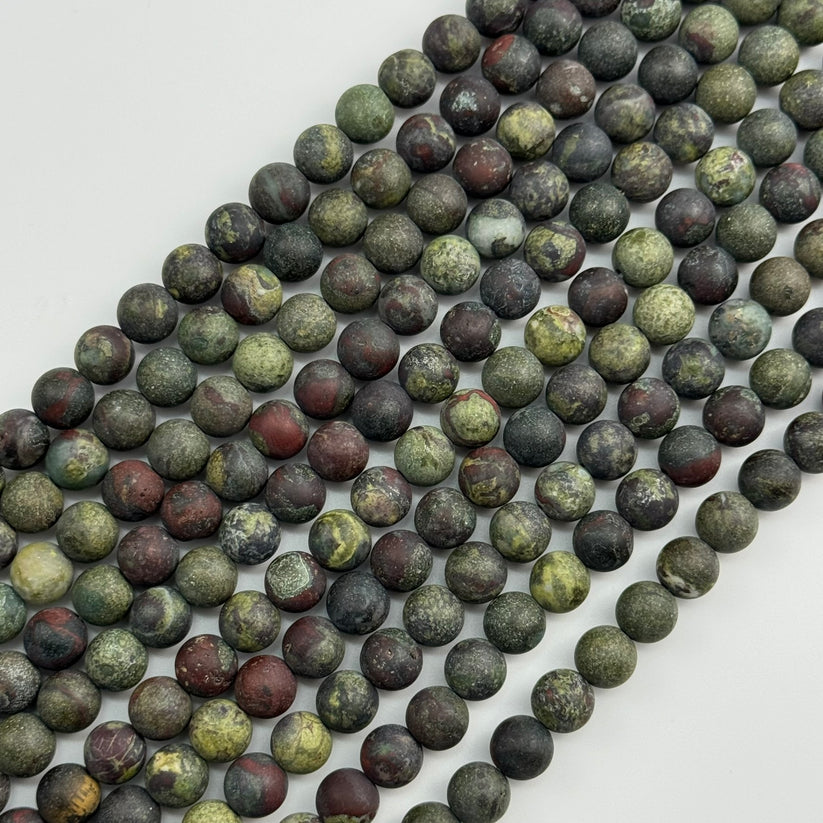 Frosted Round Stone Beads