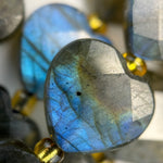 Labradorite Faceted Heart Shape Beads image 3