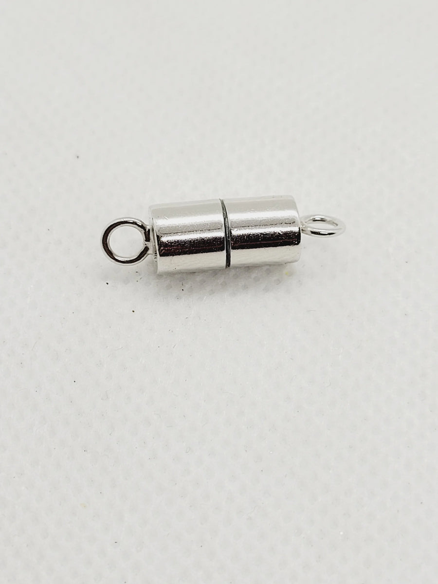Cylindrical Magnetic Clasps | 925 Sterling Silver image 0