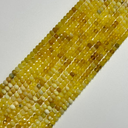 Yellow Opal Faceted Rondelle Beads (5.5x4mm) image 0
