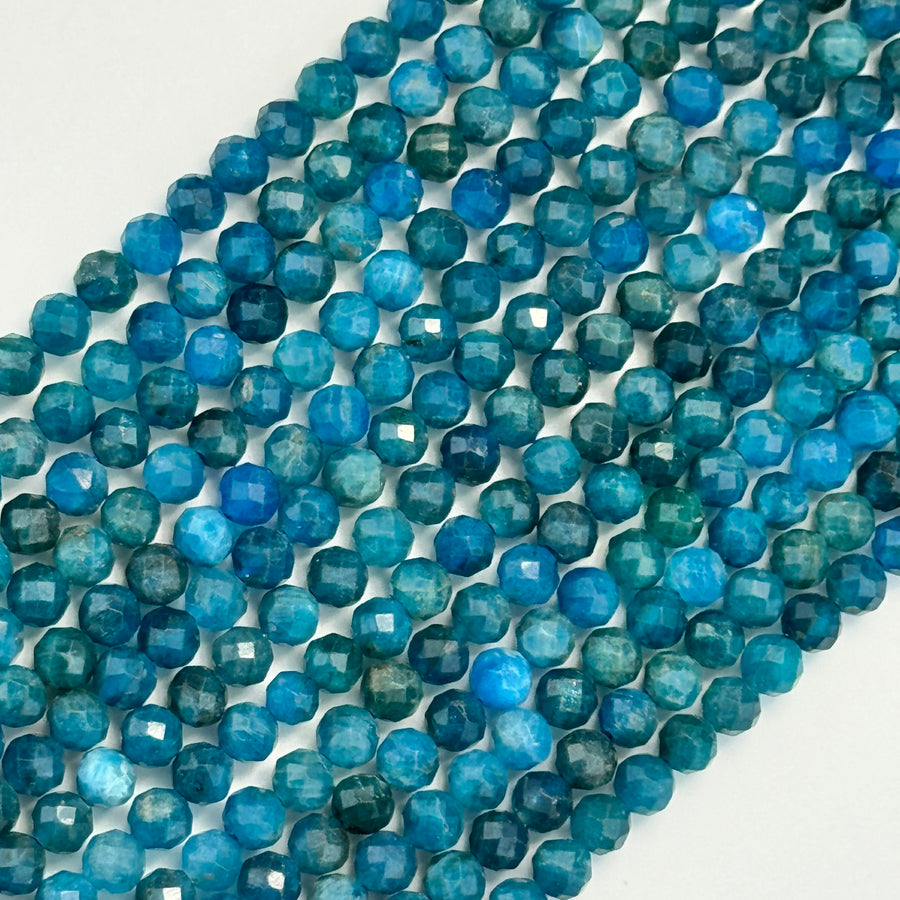 Apatite Faceted Round Beads image 0