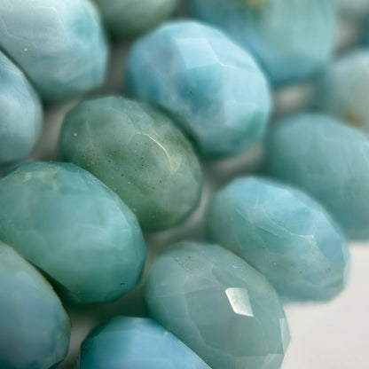 Larimar Faceted Rondelle Polished Beads (AAA Quality) image 4