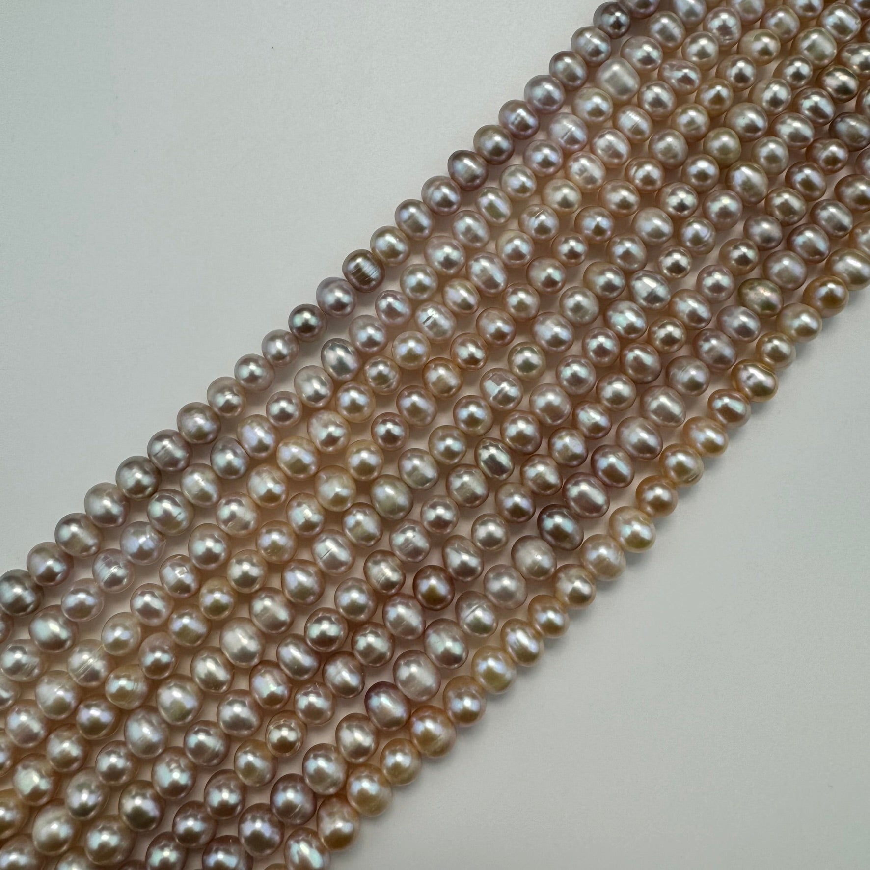 Assorted Color Pearl  6.5x7.5mm (Gray, Peach, Pink and White) image 4