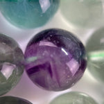 Rainbow Fluorite (Green) Polished  Round Beads image 2