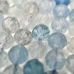 Aquamarine Faceted Round Gemstone Beads - AAA Quality image 8