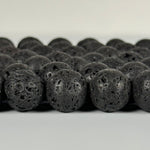 Black Lava Stones Waxed  Round Beads image 4