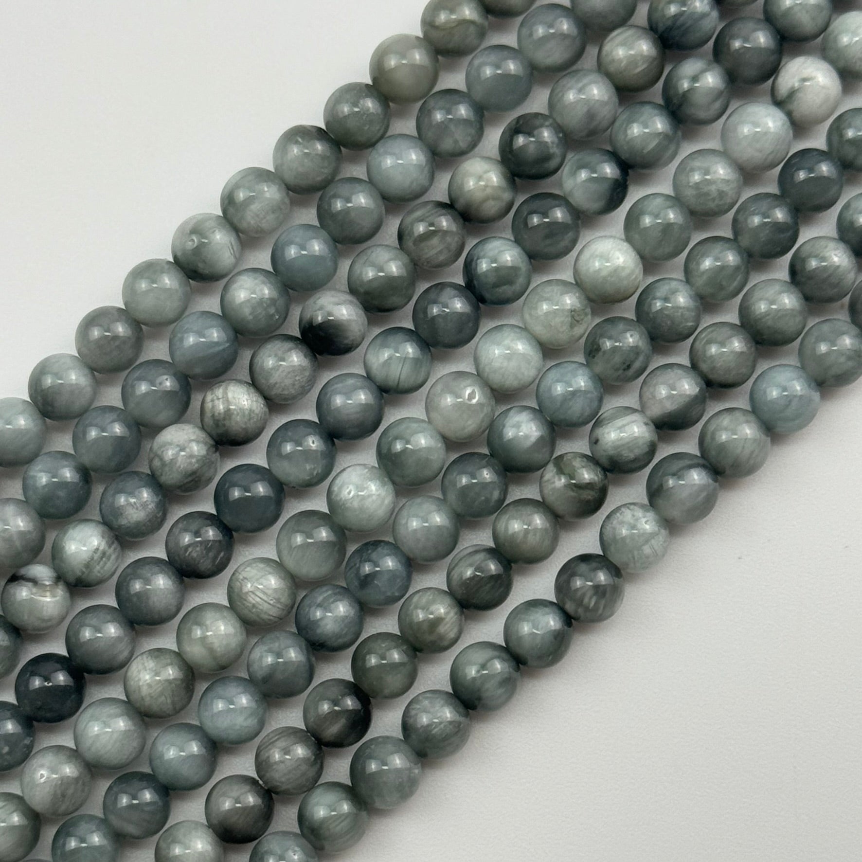 Hawk's Eye Polished  Round Beads image 2