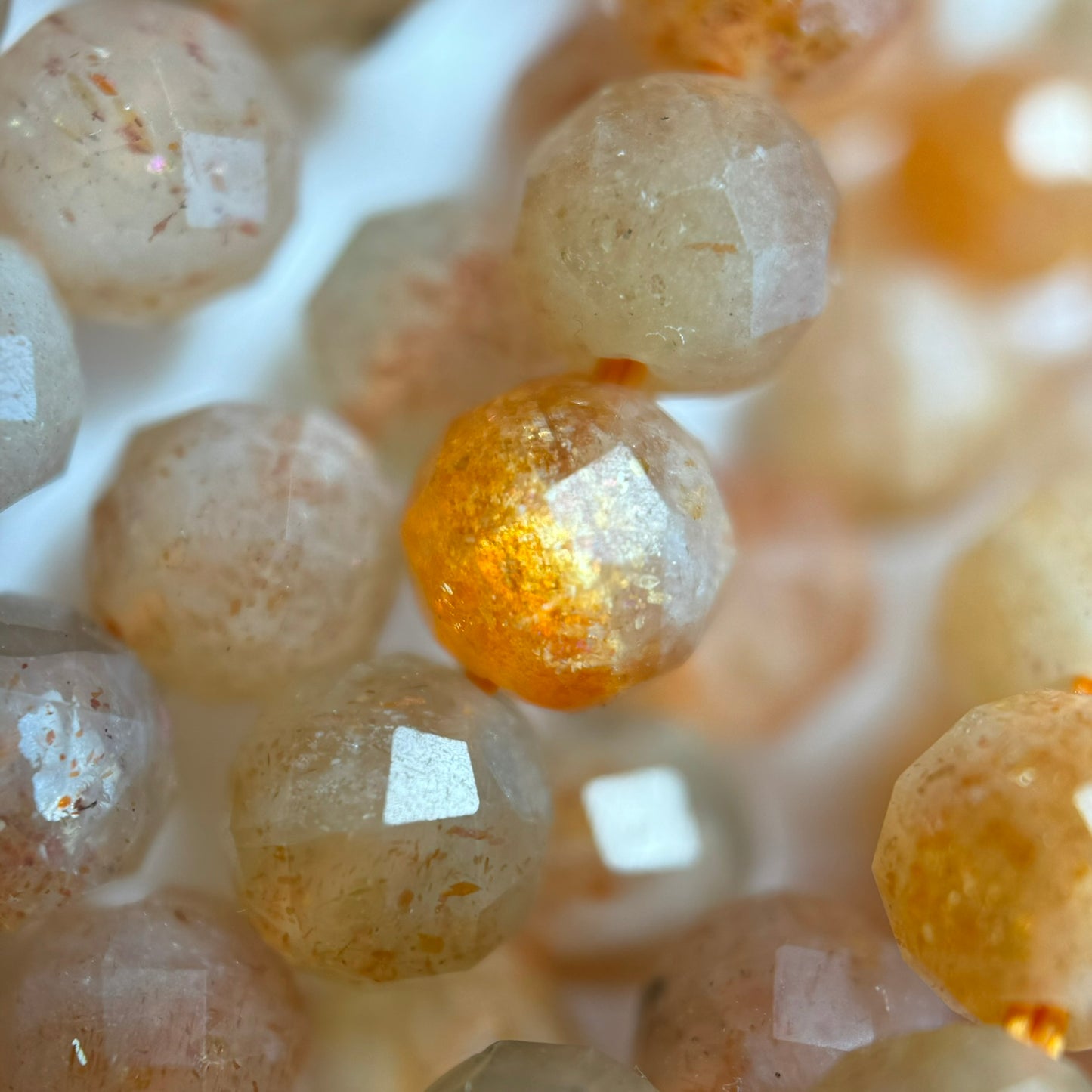 Sunstone Faceted Round Beads (Color B) image 6