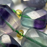 Rainbow Fluorite Rectangular Faceted Cushion Cut 10xÂ8 mm Beads image 5