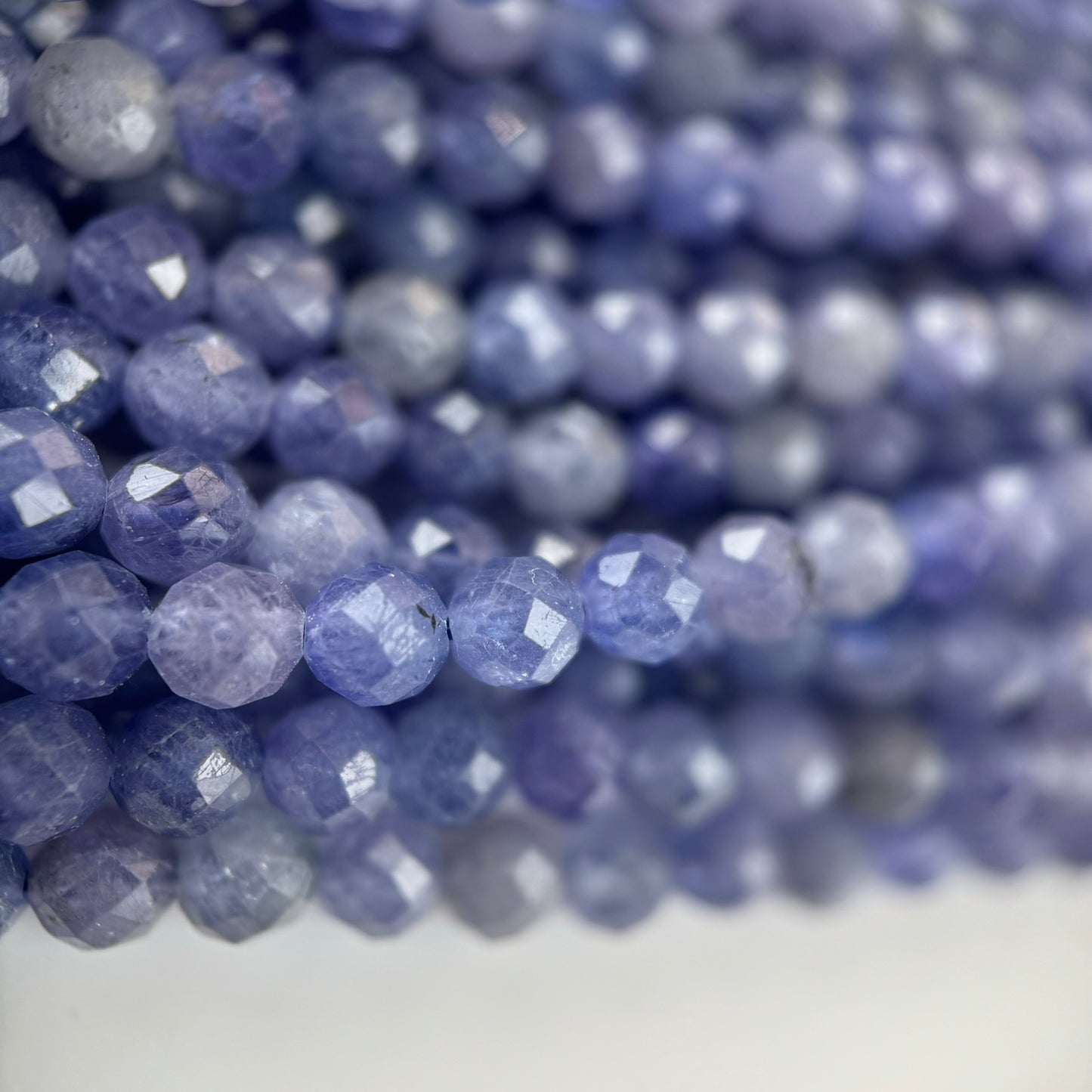 Tanzanite Faceted Round Beads - AA Quality image 1